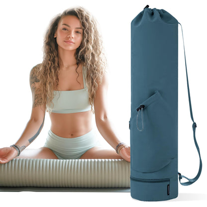Yoga mat bag with pockets
